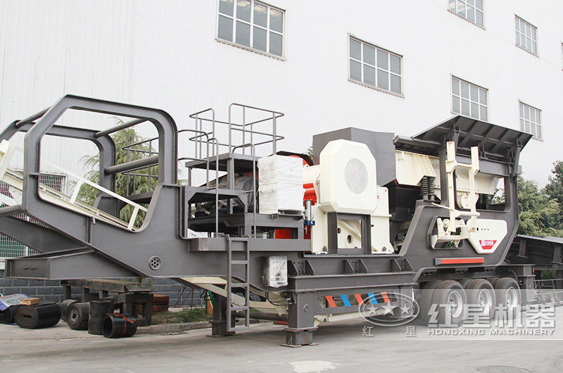 鄂破移動式破碎機，對建筑垃圾給料+粗碎+除鐵